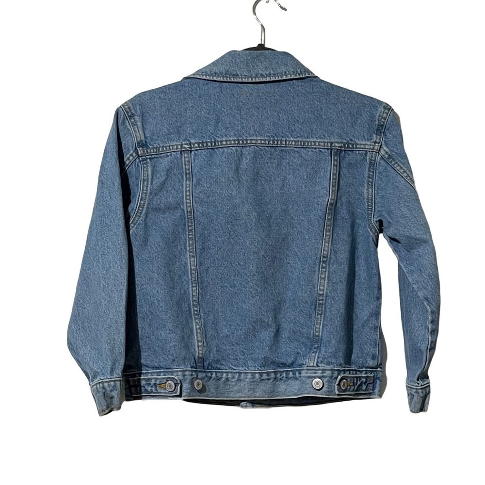 Old Navy women’s/teen size M long sleeve medium wash denim jean jacket - Picture 2 of 10